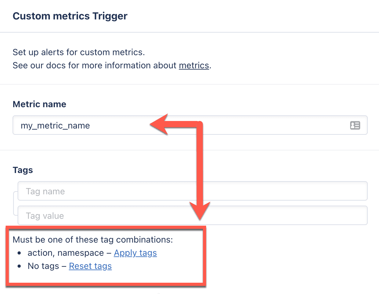 Trigger with tags